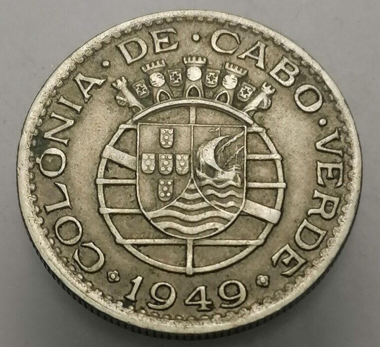 Read more about the article Cape Verde 1 Escudo 1949 Nickel-Brass Coin Portuguese Empire D12