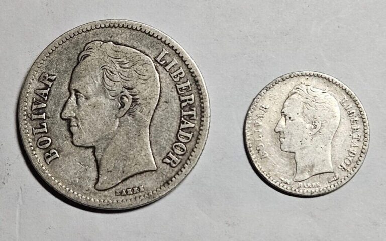 Read more about the article 2pc Lot Venezuela Silver Bolivar Coins 1912/1926