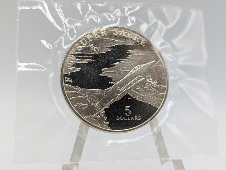 Read more about the article 1995 Marshall Islands $5 Dollar Commemorative Coin **F-100 Super Sabre** SEALED