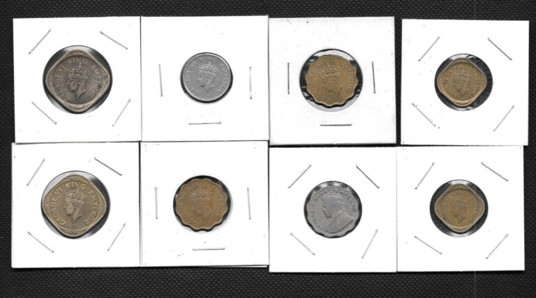 Read more about the article British – India Lot of 8 Coins – Nice Circulated Group