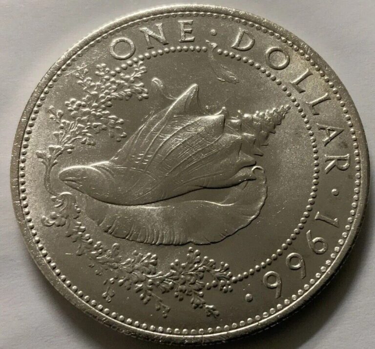 Read more about the article 1966 Bahamas One Dollar  KM-8 Mintage = 406 000 Silver