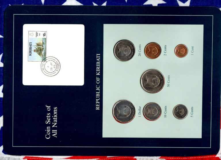 Read more about the article Coin Sets of All Nations Kiribati All 1979 UNC $1 50 20 10 5 2 1 cents 26JY89