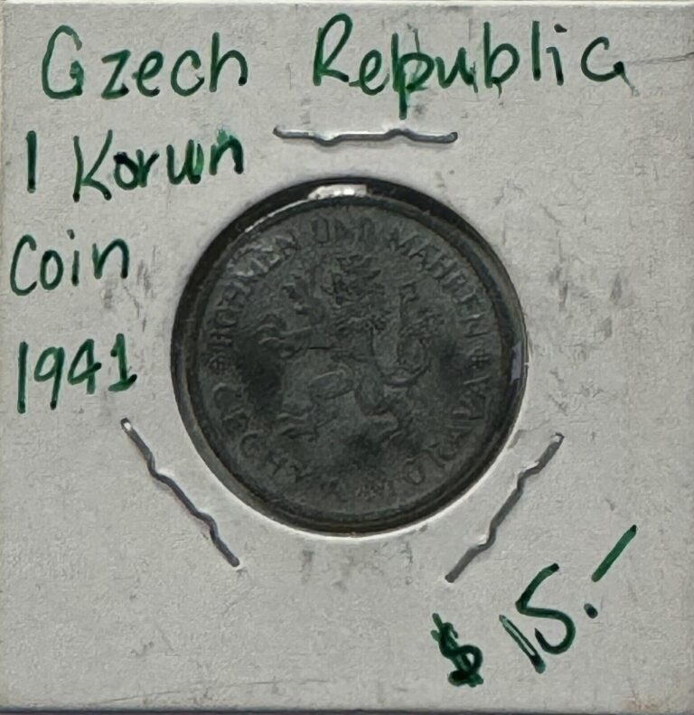 Read more about the article Czech Republic Bohemia and Moravia (1939-1945) 1 Korun Coin 1941