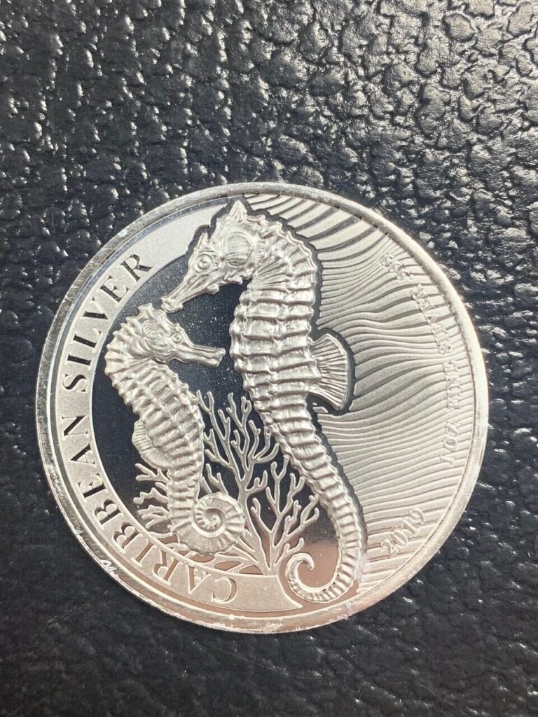 Read more about the article 2019 Barbados 1 oz Silver Caribbean Seahorse BU