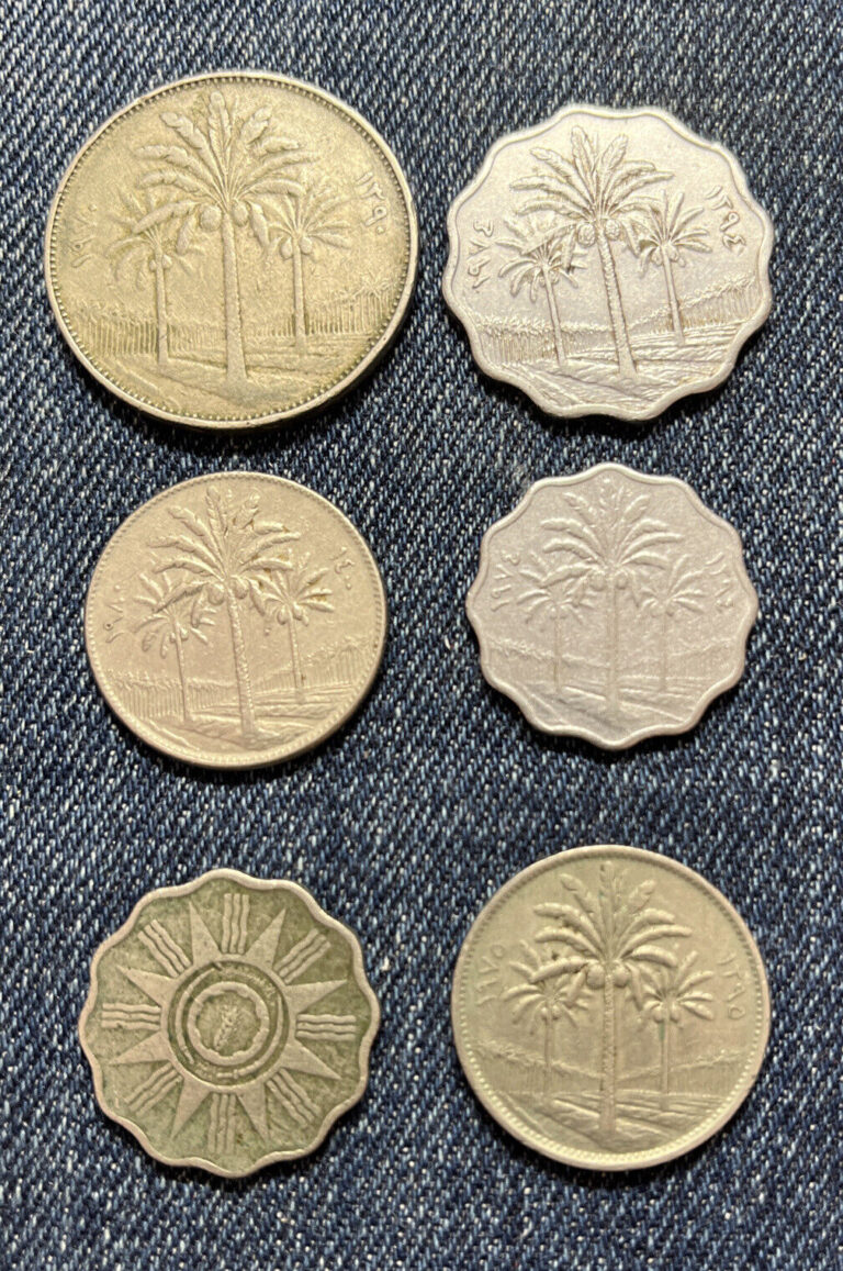 Read more about the article Lot Of 6 Iraq Coins #2