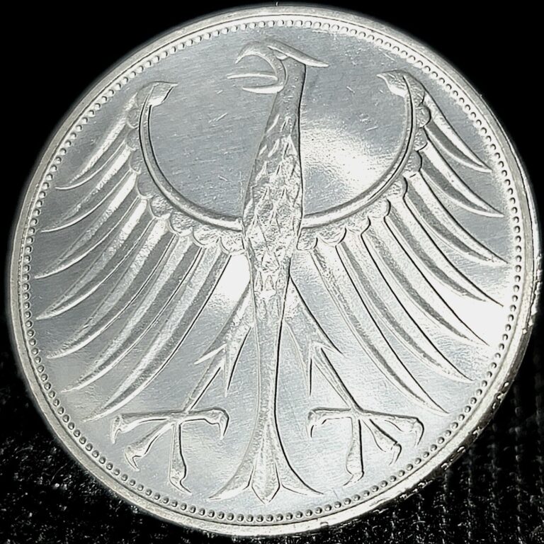 Read more about the article *Beautiful* Authentic Germany 5 Deutsche Mark .625 (62.5%) Fine Silver Coin