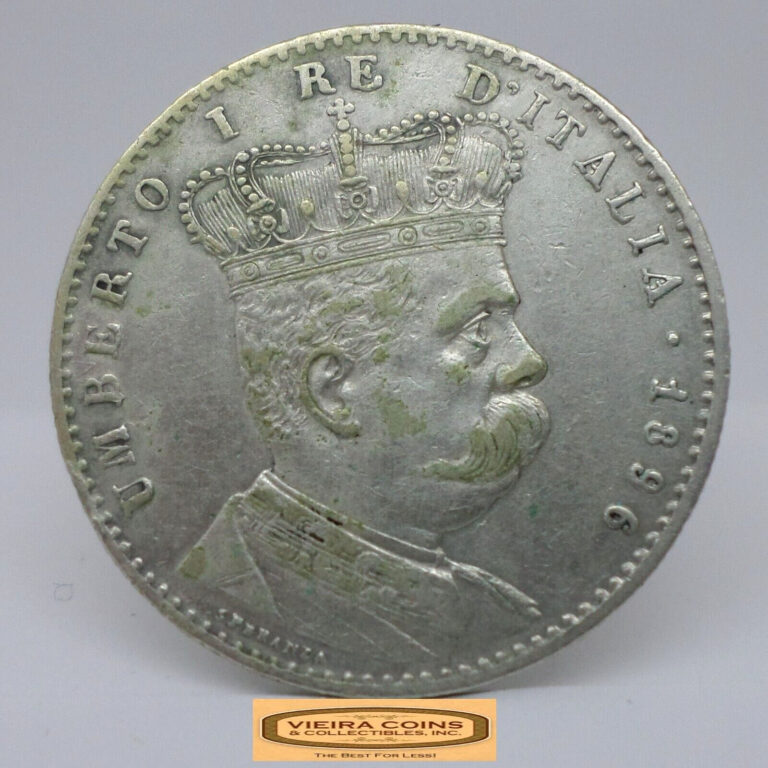 Read more about the article 1896-R Eritrea Italian Colony Silver 2 Lire  Mintage of 750 000 Coins- #C36011NQ