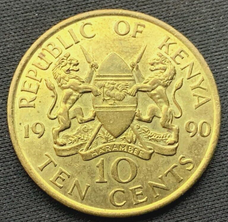 Read more about the article 1990 Kenya 10 Cents Coin  UNC     #M53