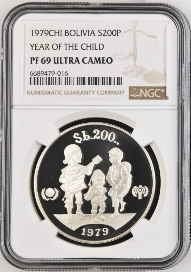 Read more about the article 1979 Bolivia Silver 200 Pesos – International Year of the Child – NGC PF 69 UC