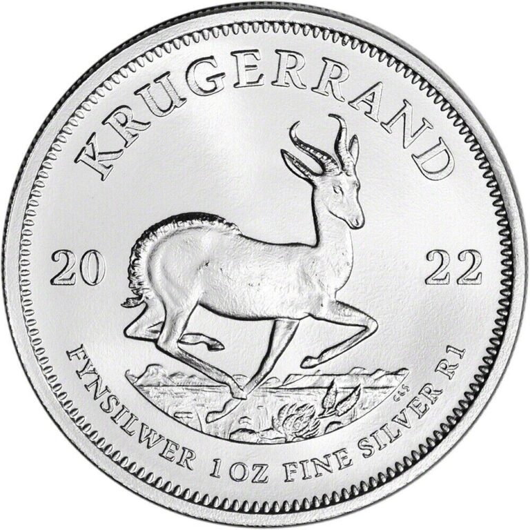 Read more about the article 2022 South Africa 1oz Silver Krugerrand BU Coin