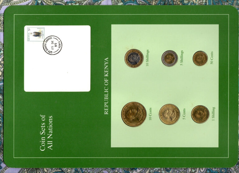 Read more about the article Coin Sets of All Nations Kenya 6 coin 1991 – 1995 UNC