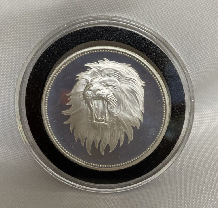 Read more about the article 1969 Yemen 2 Riyals Silver COMMEMORATIVE Proof Roaring Lion Head