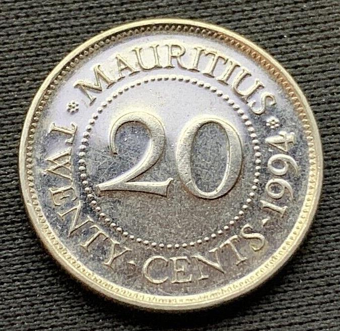 Read more about the article 1994 Mauritius 20 Cents Coin UNCIRCULATED      #M56