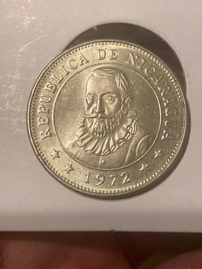 Read more about the article old world coin NICARAGUA 1 un Cordoba 1972 KM26 “Smiling Sunrise” (531)
