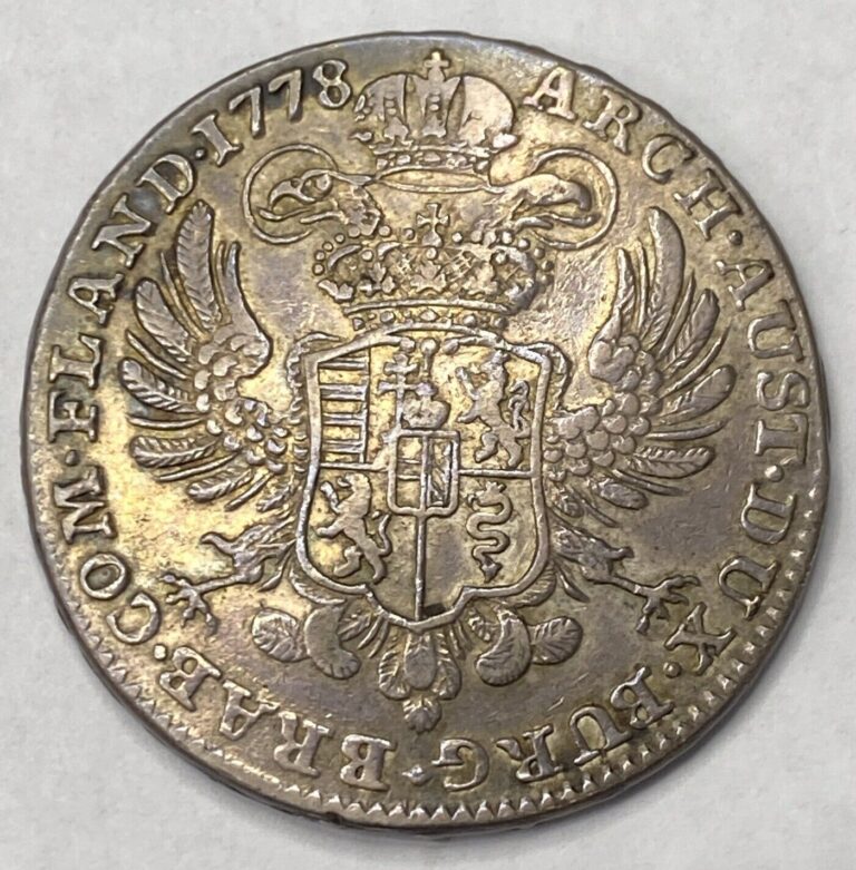 Read more about the article 1778 Austrian Netherlands Kronenthaler Large silver Coin Beautiful Thaler