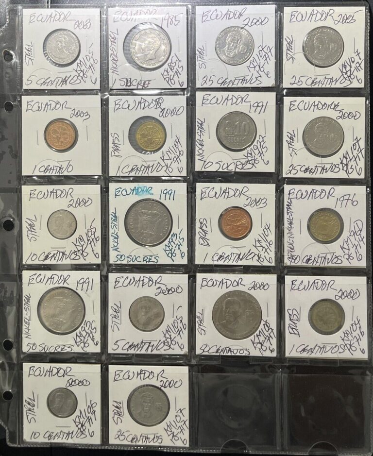 Read more about the article World Coins: Ecuador-Lot of 18 #7