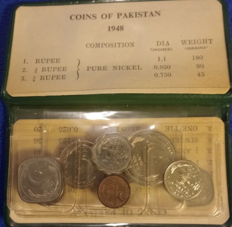 Read more about the article Pakistan 1948 Coins of Pakistan 8 Coins +Extra 8 1948 and A 1951 Add  RARE VERSION