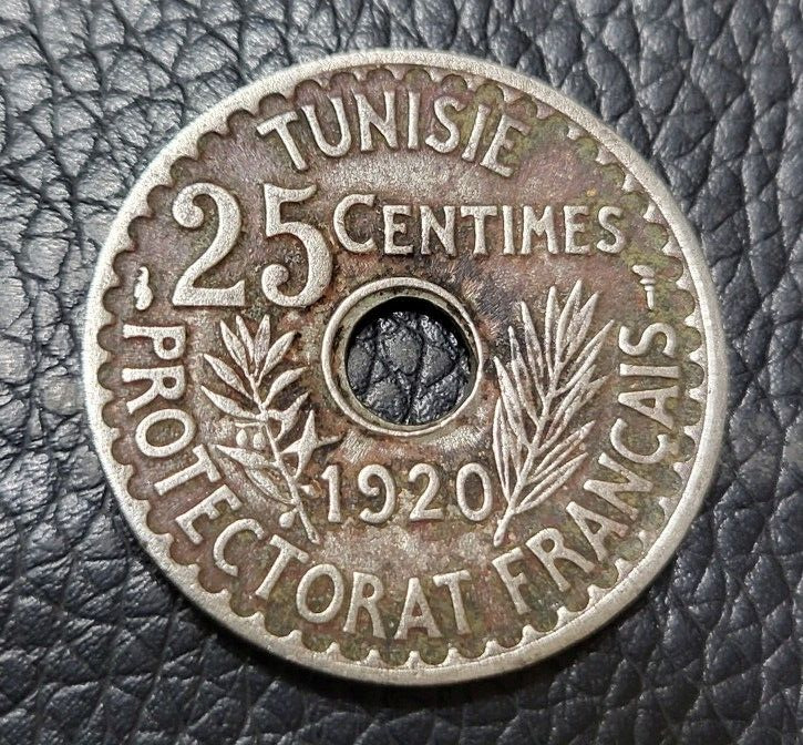 Read more about the article 1920 Tunisia 25 Centimes Coin