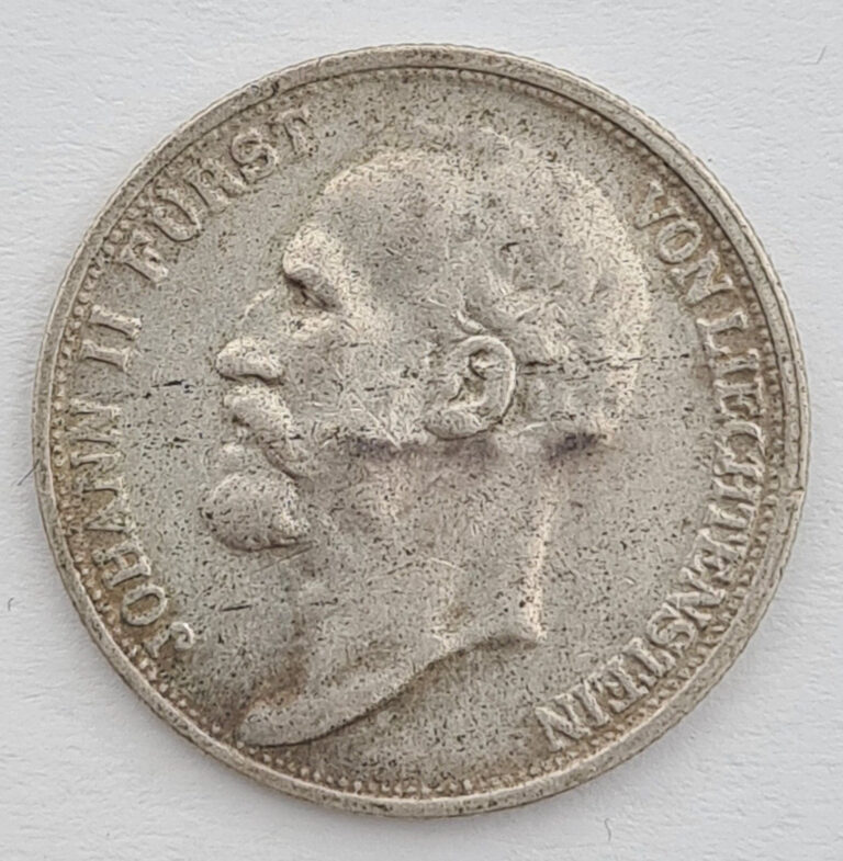 Read more about the article liechtenstein 1/2 FR 1924 SILVER COIN