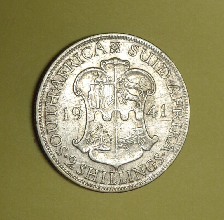 Read more about the article SOUTH AFRICA Silver Coin 1941 TWO SHILLINGS High Grade