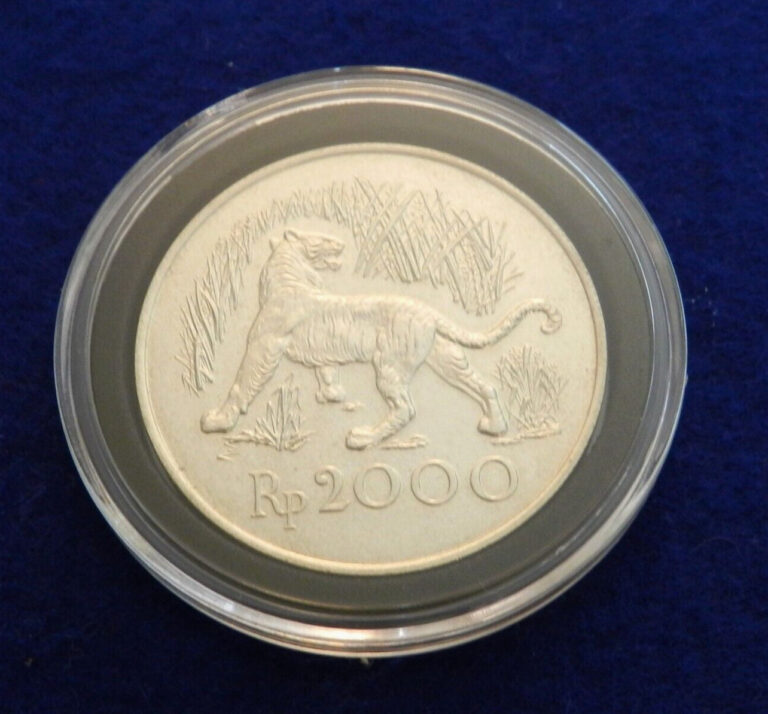 Read more about the article 1974 Indonesia 2000 Rupiah Javan Tiger – Beautiful Silver Coin with COA SEE PICS