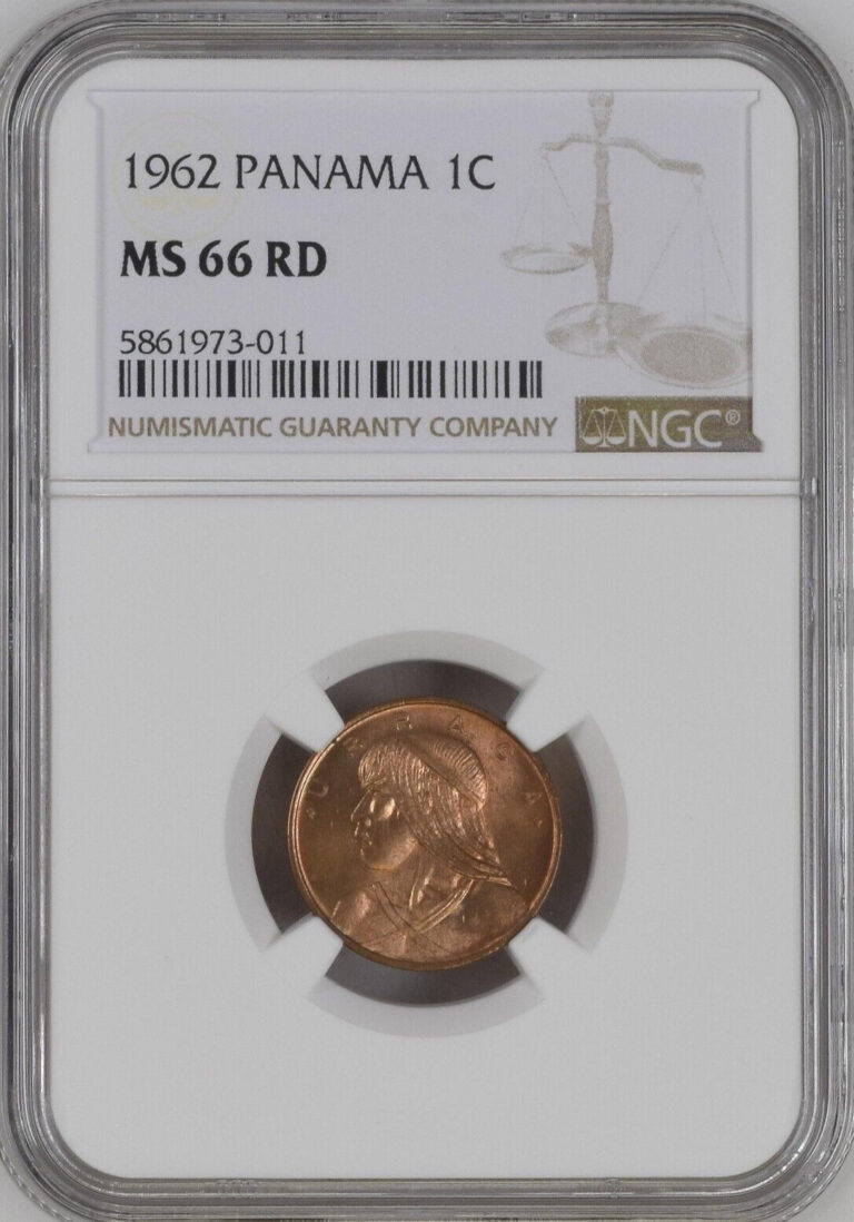 Read more about the article 1962 Republic of Panama 1 Centesimo – Urraca – NGC MS 66 RD