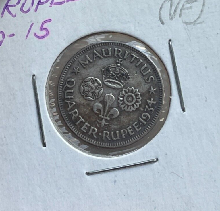 Read more about the article 1934 Mauritius 1/4 Rupee – Silver