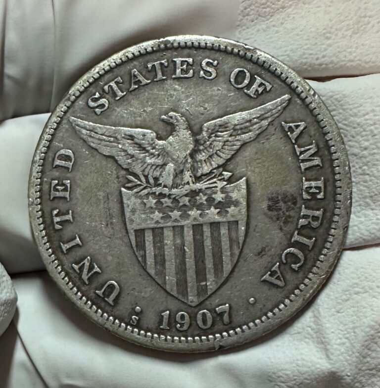 Read more about the article 1907s US-Philippines 1 Peso Silver Coin – lot #15A