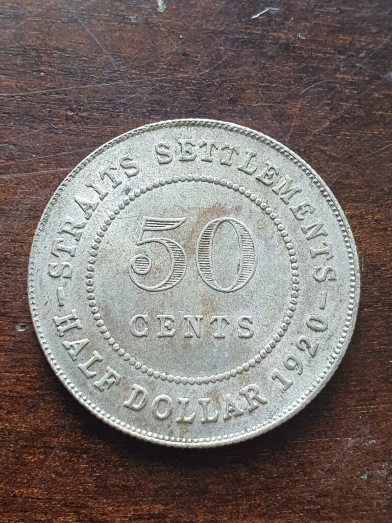 Read more about the article Strait Settlements 1920 Silver 50 cent Coin – High Grade