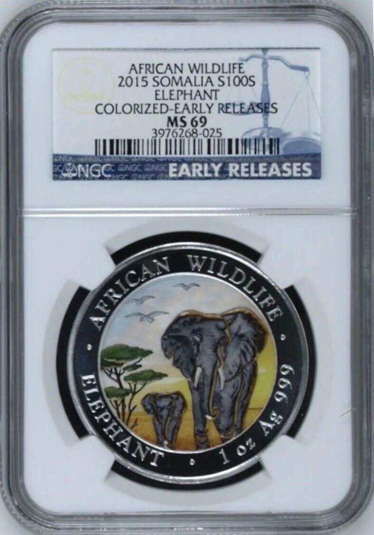 Read more about the article African Wildlife ELEPHANT SOMALIA 100 SHILLINGS 2015 SILVER COLORED