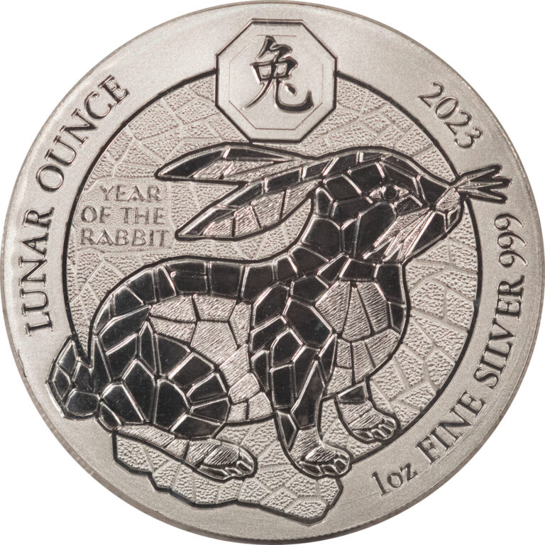Read more about the article 2023 RWANDA 50 FRANCS LUNAR 1 OZ .999 SILVER YEAR OF THE RABBIT GEM ORIG PLASTIC