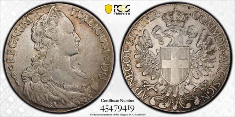 Read more about the article 1918-R  1 TALLERO ERITREA (SILVER) (ITALIAN KINGDOM)  KM#5  PCGS XF45 #45479419