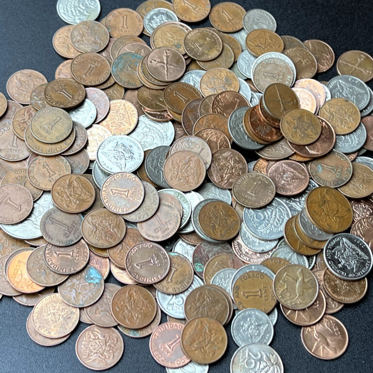 Read more about the article Trinidadian Coins 🇹🇹 1 LB of Random Coins from Trinidad and Tobago  ~200 Coins