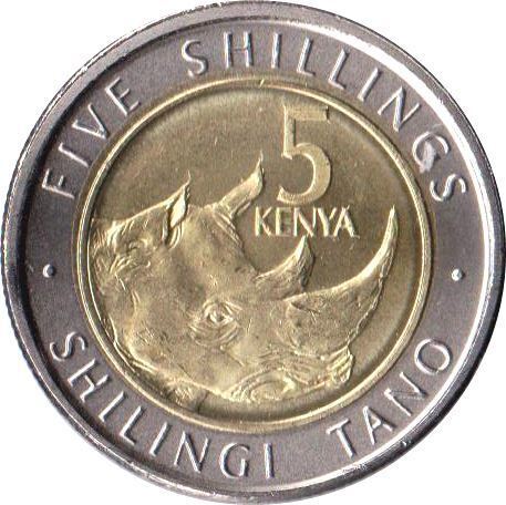 Read more about the article Kenya 5 Shillings Rhino Coin KM46 2018