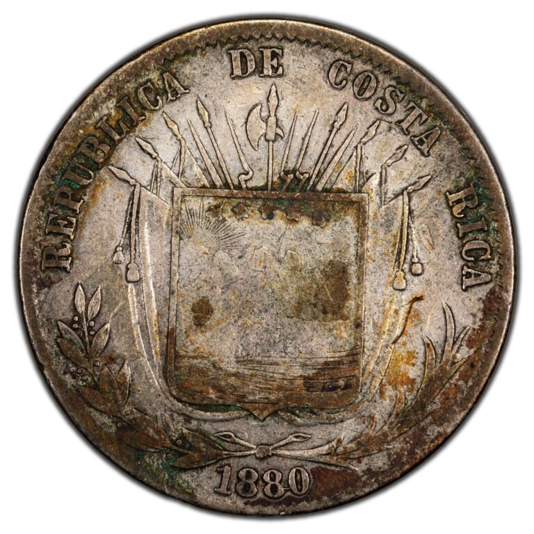 Read more about the article Costa Rica 1880 50 Centavos Silver Coin KM #124