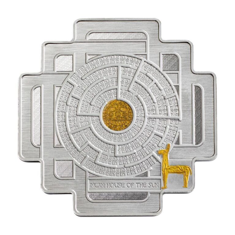 Read more about the article 2022 Solomon Islands Incan – House of the Sun Maze Shaped 1.5 oz Silver Proof…