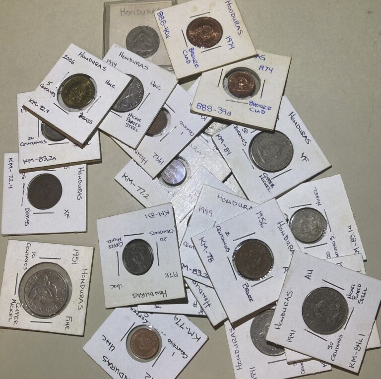Read more about the article Large Honduras Carded Coin Lot 23 Coins Total