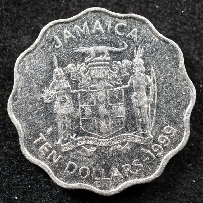 Read more about the article Jamaica 10 Dollars 1999  Coin  Inv#G289