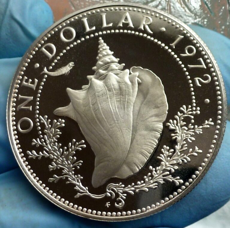 Read more about the article 1972 BAHAMAS – 1 DOLLAR – CONCH SHEL – .5 Oz PROOF STERLING SILVER – BEAUTY!