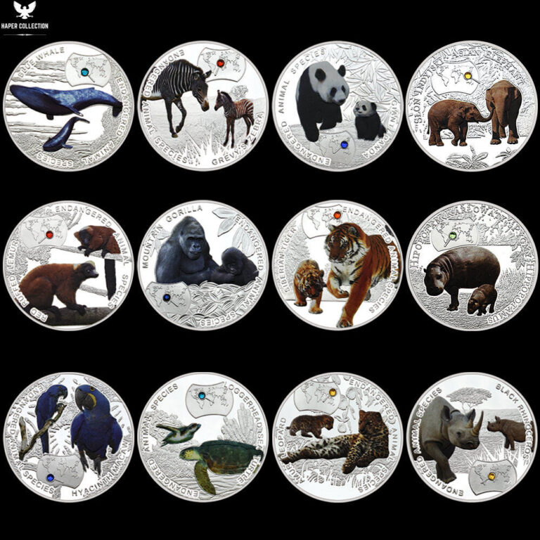 Read more about the article 12pcs Animal Silver Coin Set  2014 Years Zambia 1000 Kwacha Art Worth Collection