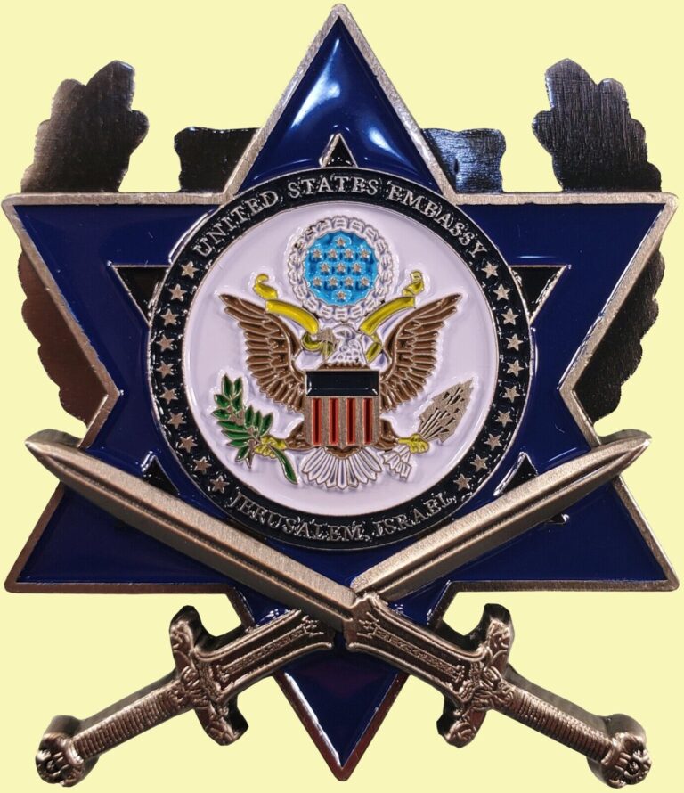 Read more about the article Jerusalem Israel US Department Of State American Embassy challenge coin 2″  132