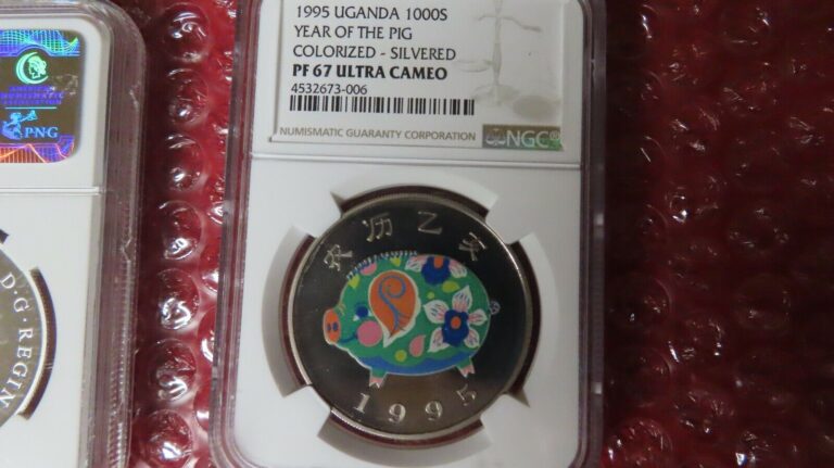 Read more about the article 1995 Uganda Year of the Pig Colorized Proof PF67 NGC Graded African Coin