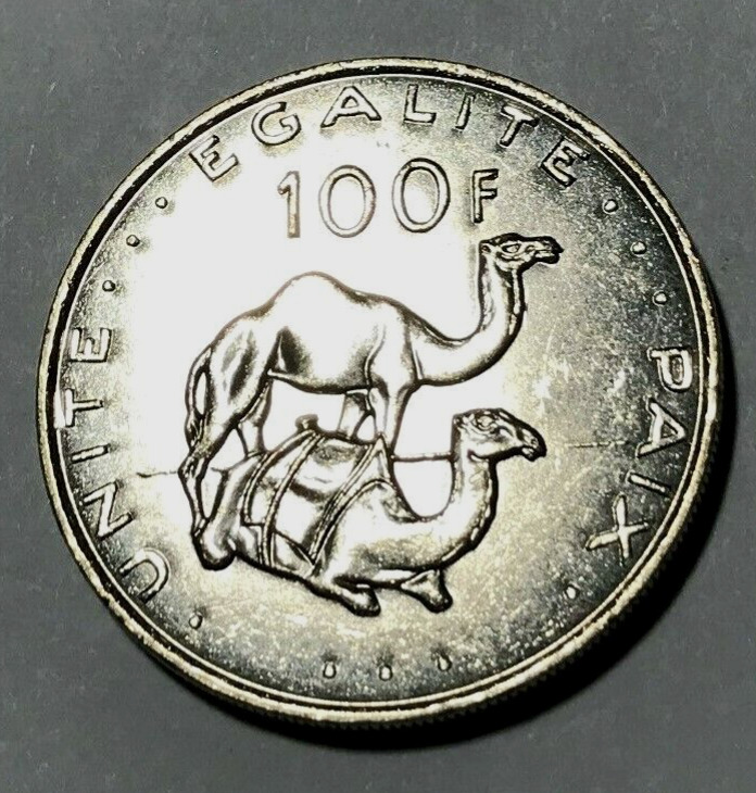 Read more about the article Djibouti Coin 100 francs Camels Animal Wildlife