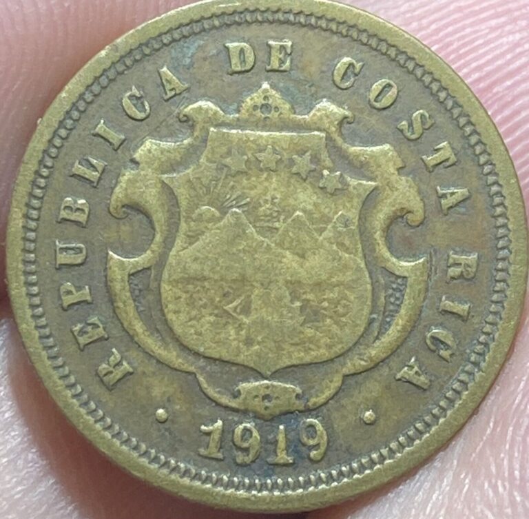 Read more about the article Costa Rica KM149 10 Centavos 1919 Low 250K Mintage
