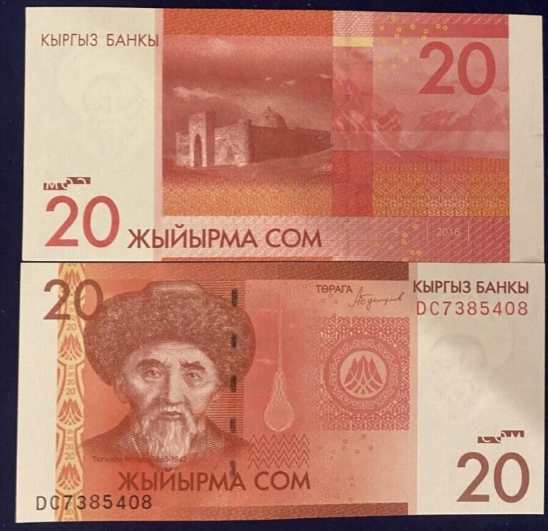 Read more about the article Kyrgyzstan 2016 20 Som | Uncirculated Banknote | Pick 24.b | Free Shipping