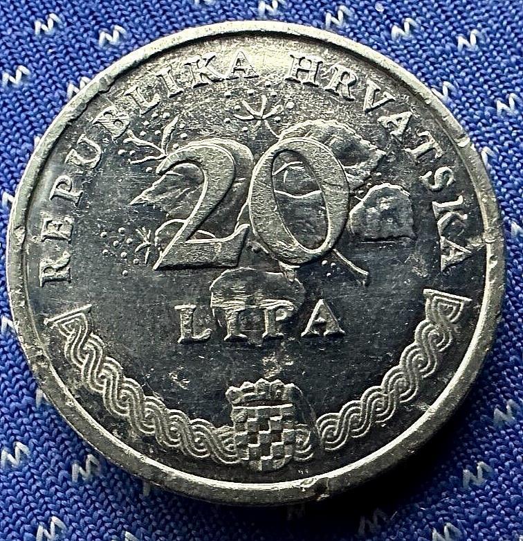 Read more about the article 1995 Croatia 20 Lipa Coin UNC   #M583