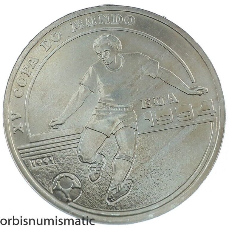 Read more about the article 1991 GUINEA BISSAU 10000 PESOS 999% PURE SILVER USA 1994 SOCCER WORLD CUP Z589