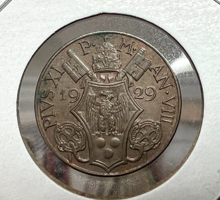 Read more about the article 1929 ITALY VATICAN 5 CENTESIMI BETTER COIN