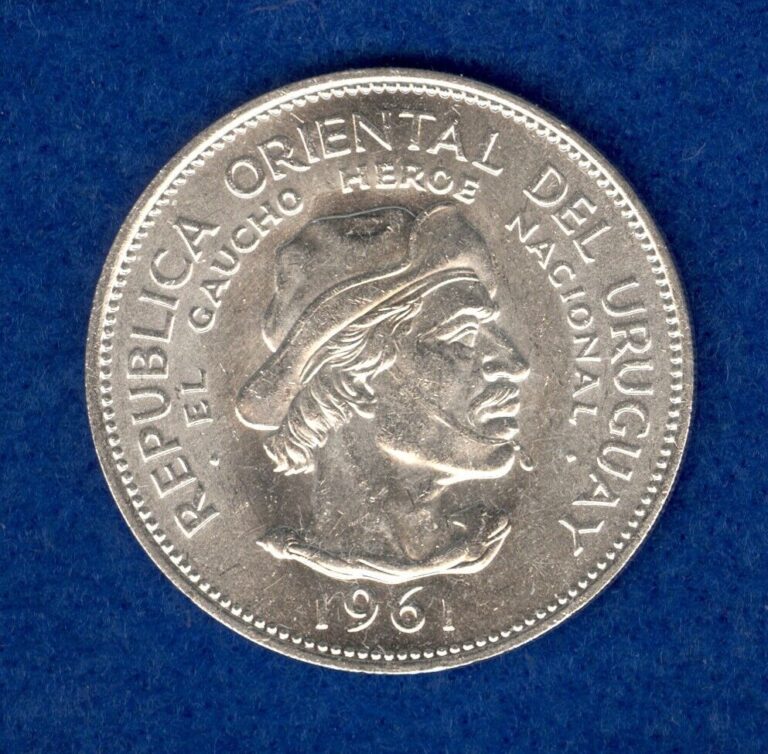 Read more about the article 1961 Uncirculated Uruguay Silver 10 Pesos Coin KM#43