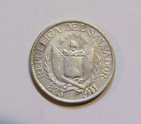 Read more about the article 1911 El Salvador 10 Diez Centavos Silver Coin